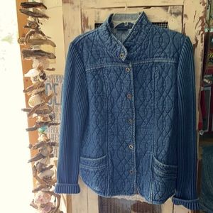 Denim jacket/sweater arms